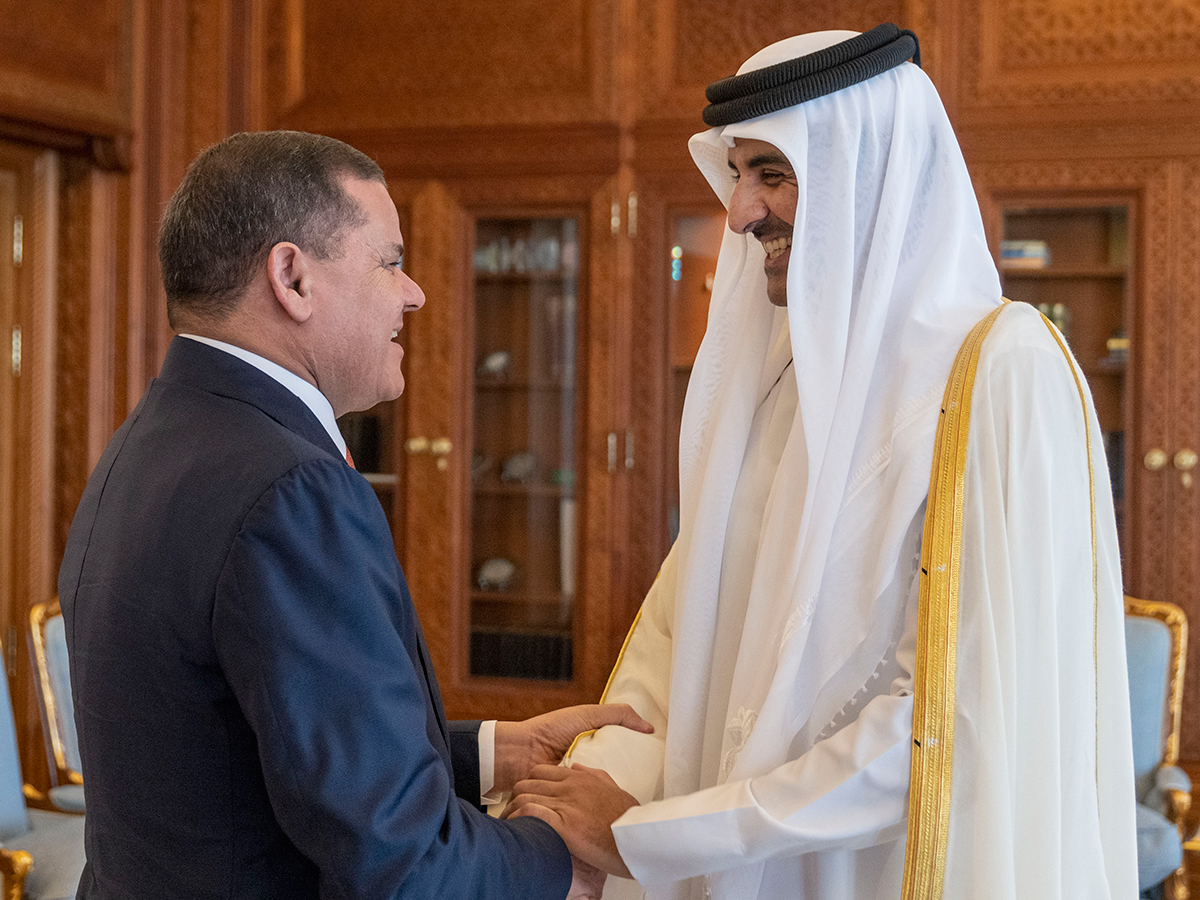 سمو الأمير يستقبل رئيس حكومة الوحدة الوطنية الليبية