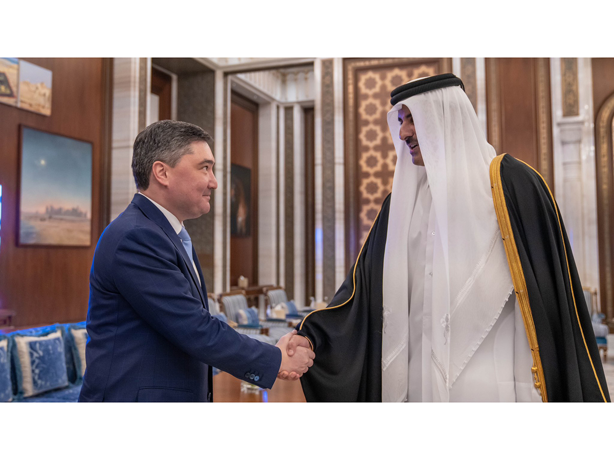 Seine Hoheit der Emir empfängt den Premierminister von Kasachstan