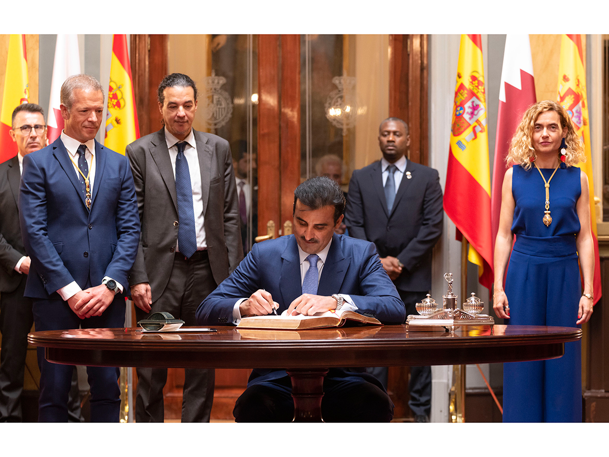 HH the Amir Visits Senate of Spain