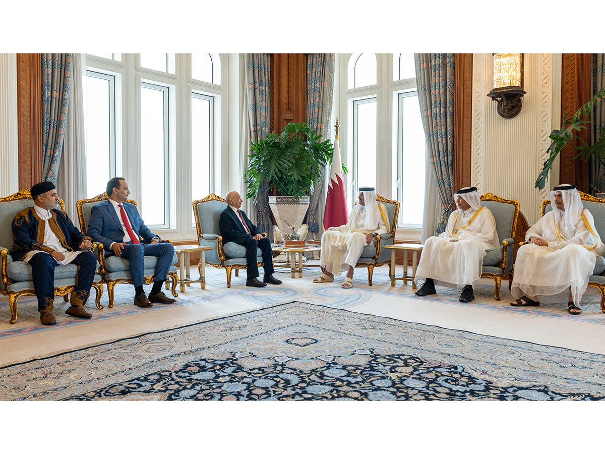 HH the Amir Meets Speaker of Libyan House of Representatives
