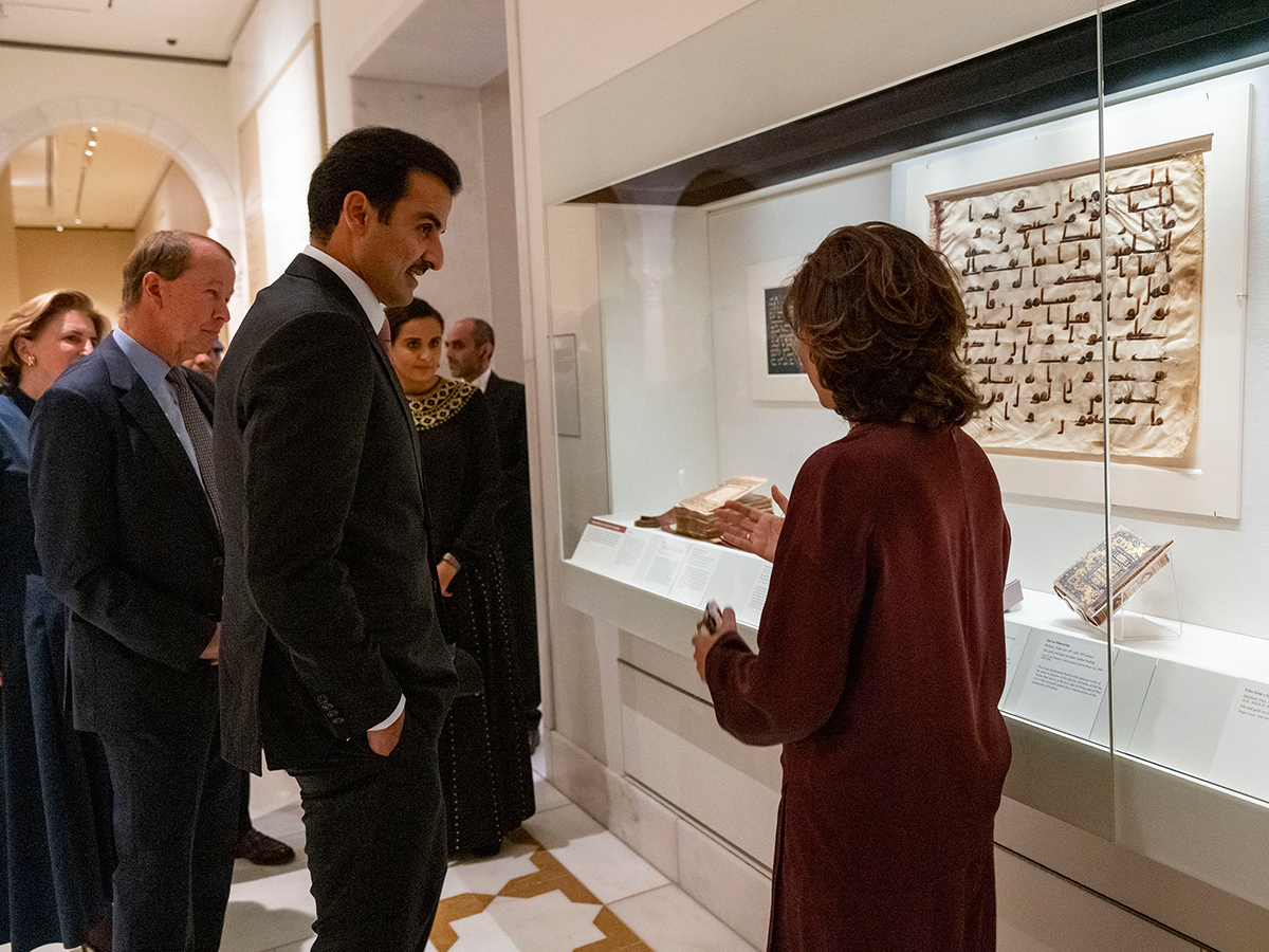 HH the Amir Attends Reception Ceremony on Occasion of Announcing Partnership Between Qatar Museums and the Metropolitan Museum of Art