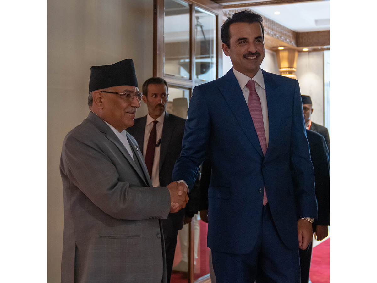 HH the Amir Thanks President of Nepal, Affirms Development of Relations